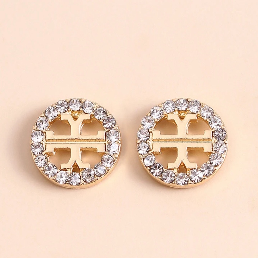 New! Tory Burch-Like Gold Reverse T Earrings OS